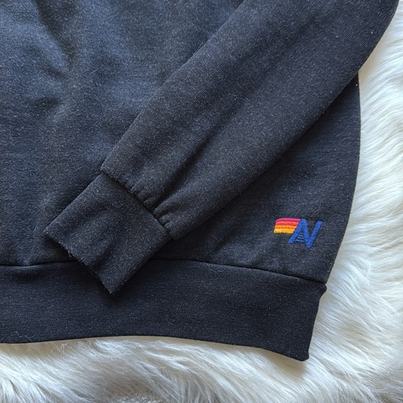 Aviator Nation Retro Crewneck Sweatshirt Rainbow 6 Stripe 🌈 Size XS - Picture 5 of 9